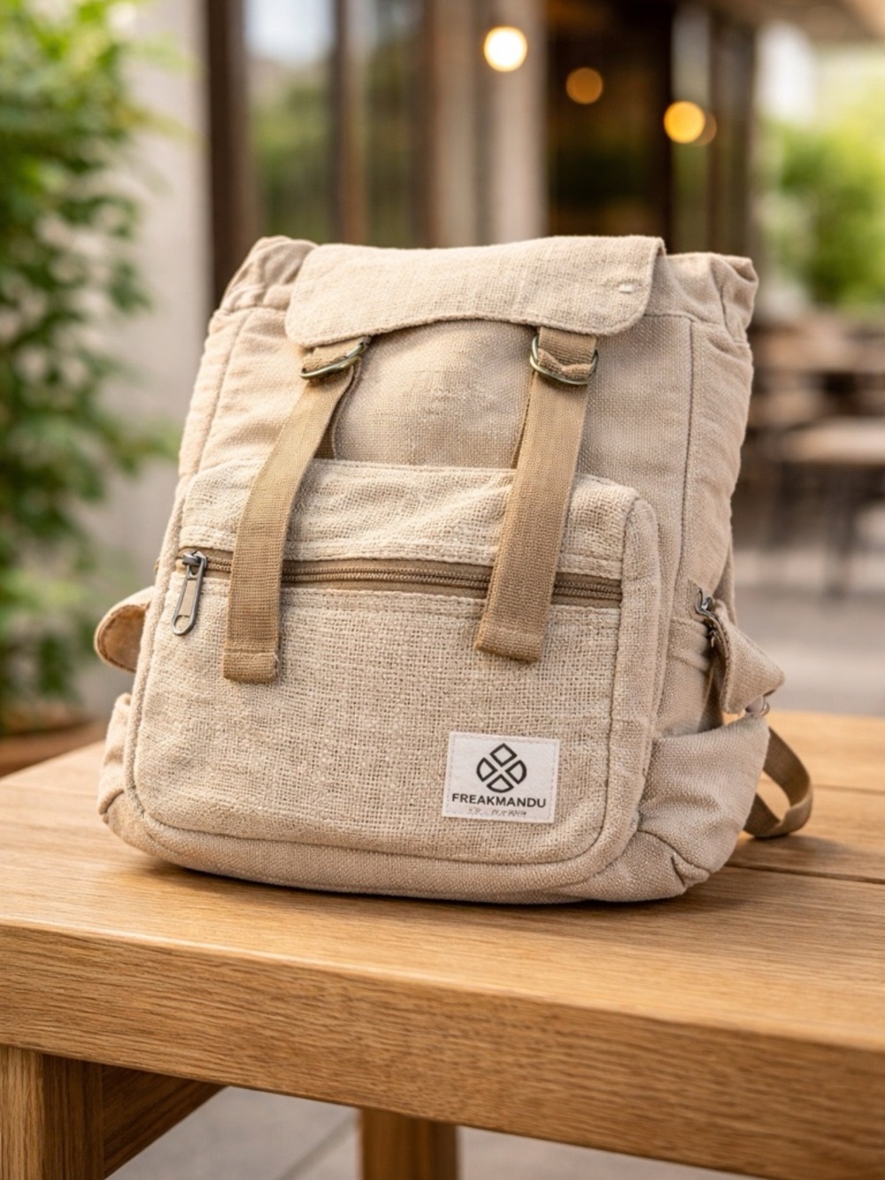 Freakmandu Adorable Eco-Friendly Fashion- Drawstring Hemp Bag